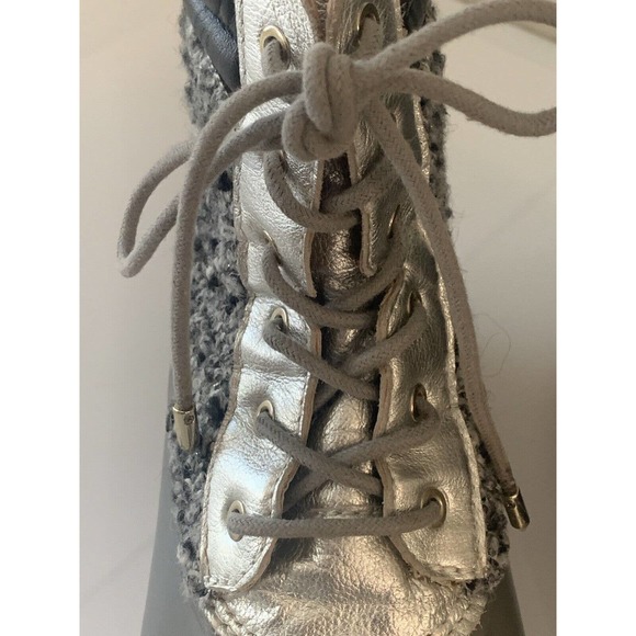 Sam Edelman Caldwell Waterproof Rain Snow Duck Silver Gray Boots Size 9 - Picture 5 of 12